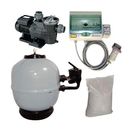 Kit Filtrazione Acqua Piscina - RIVALTA 16 m³/h Trifase