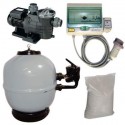 Kit Filtrazione Acqua Piscina - RIVALTA 22 m³/h Trifase